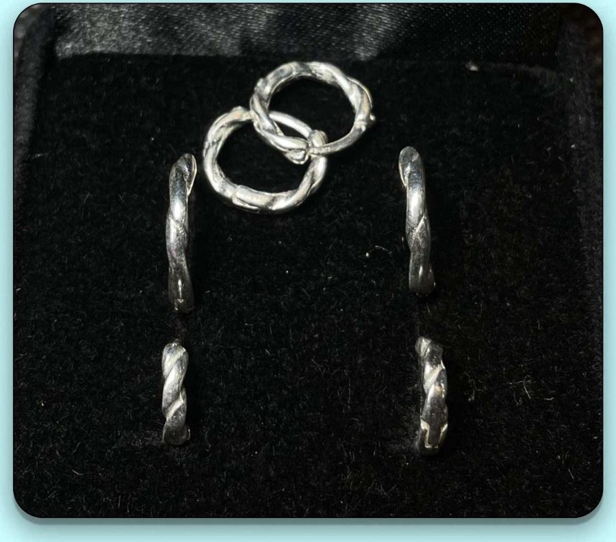 Conjunto argola trançada 